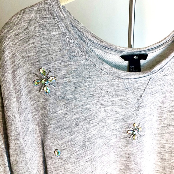 SOLD - H&M Rhinestone Embroidered Tee - Picture 3 of 4